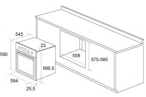 Духовка PYRAMIDA F 84 ETR BLACK RUSTICO