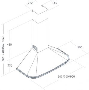 Вытяжка CATA NEBLIA 600 inox