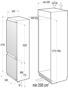 Холодильник GORENJE RKI 55288 W