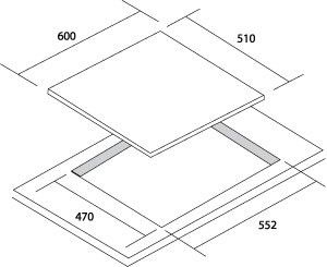 Варочная поверхность PYRAMIDA PFG 644 STX black