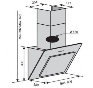 Вытяжка VENTOLUX ANCONA 90 WH (750) IT