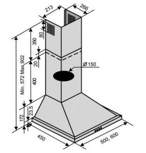 Вытяжка VENTOLUX MILANELLO 50 BK