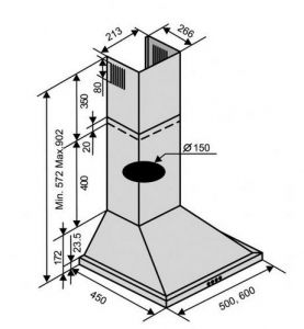 Вытяжка VENTOLUX MILANELLO 50 WH