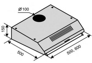 Вытяжка VENTOLUX ROMA 50 WH LUX