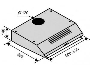 Вытяжка VENTOLUX PARMA 60 WH 2M