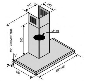 Вытяжка VENTOLUX SIENA 90